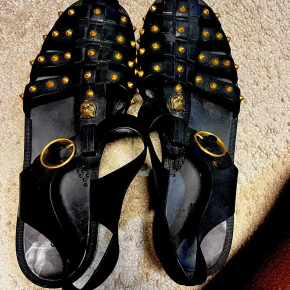 Gucci Tiger Men's Jelly Gladiator Sandals Shoes Studded Size 11 Authenticated